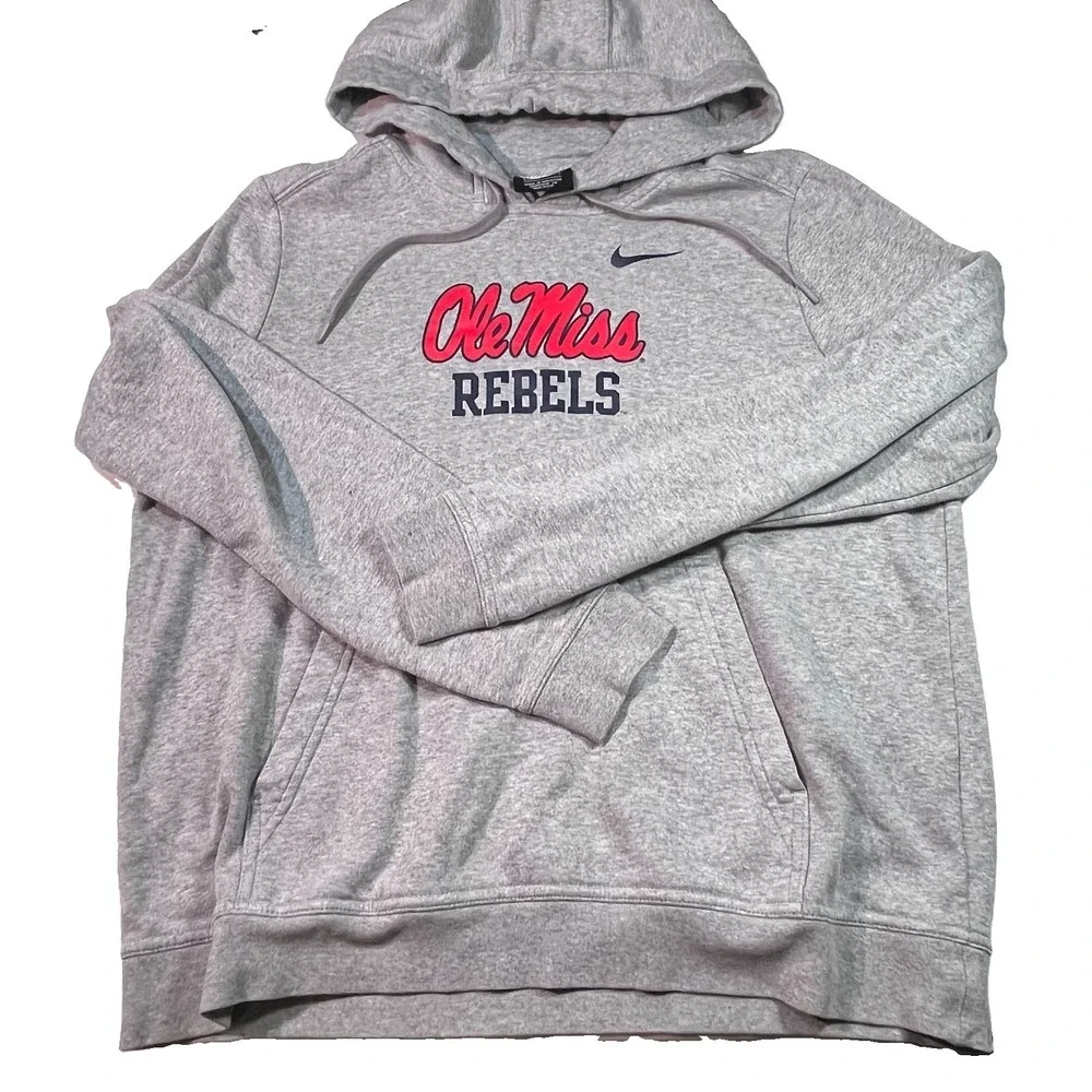 Nike Hoodie Ole Miss Rebels Youth Large Hoodie Swoosh Pullover Womens XS